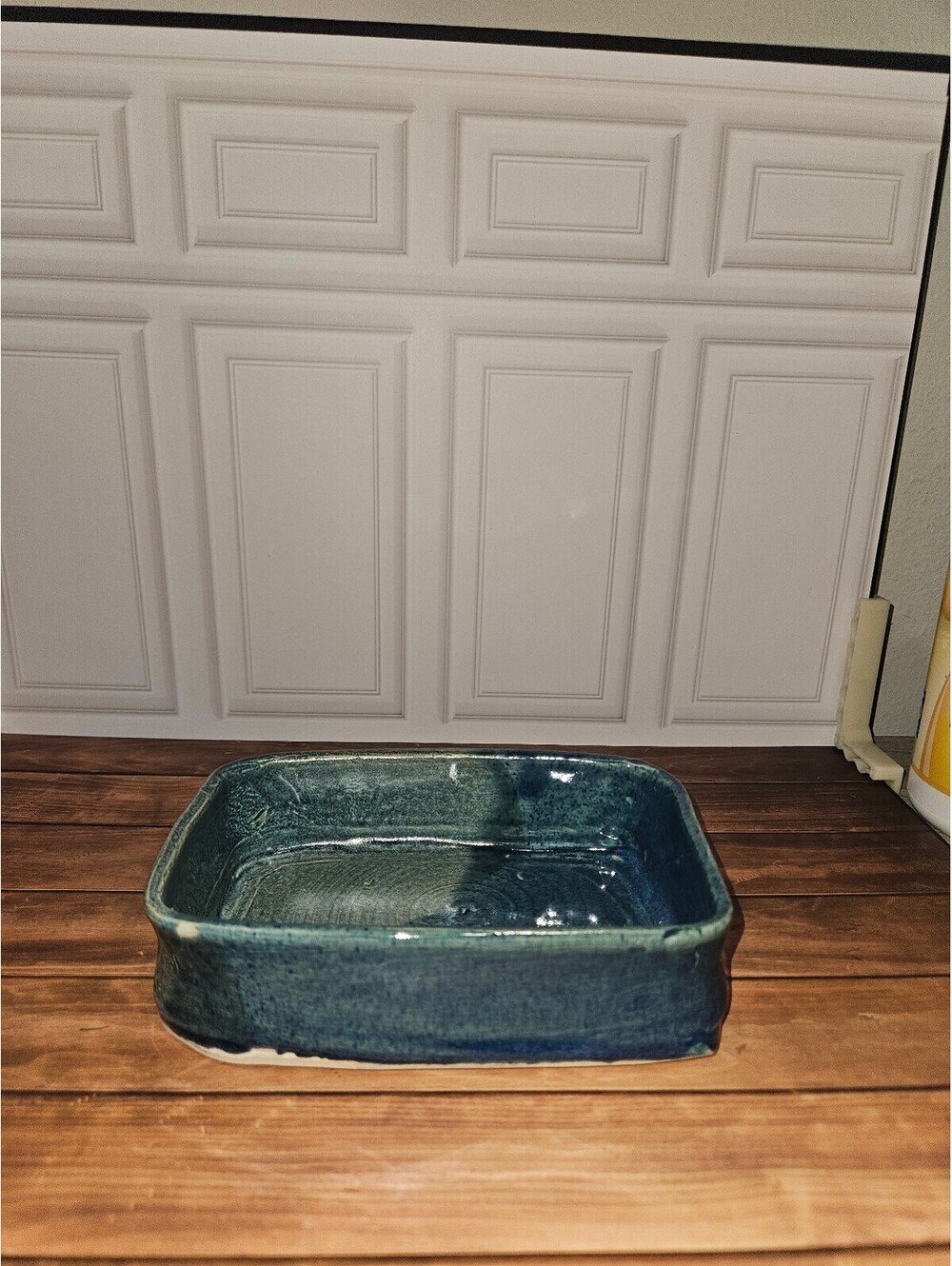 Handmade Blue Ceramic Square Dish